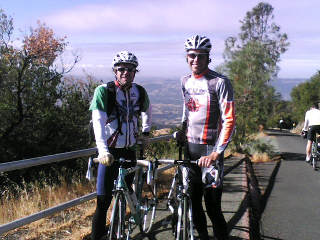 Jeff and I after the finish - the view was spectacular
