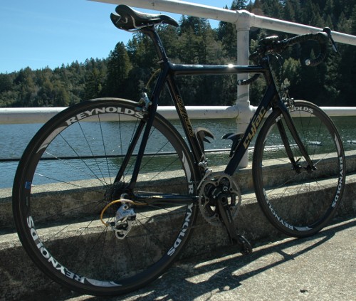 Anthony's bike on Alpine Dam
