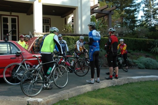 Giving the pre-ride briefing